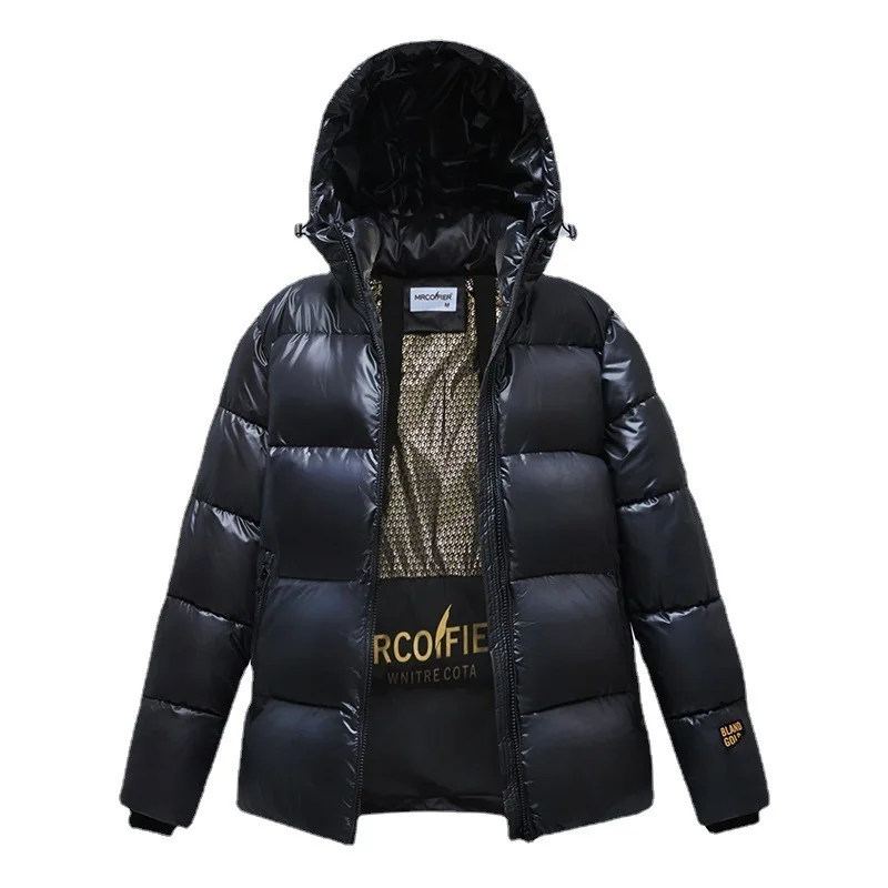 New Winter Fashion Black Warm Down Coat Jacket Women Oversize Luxury Vintage Solid Color Thick Bomber Jackets Outerwear