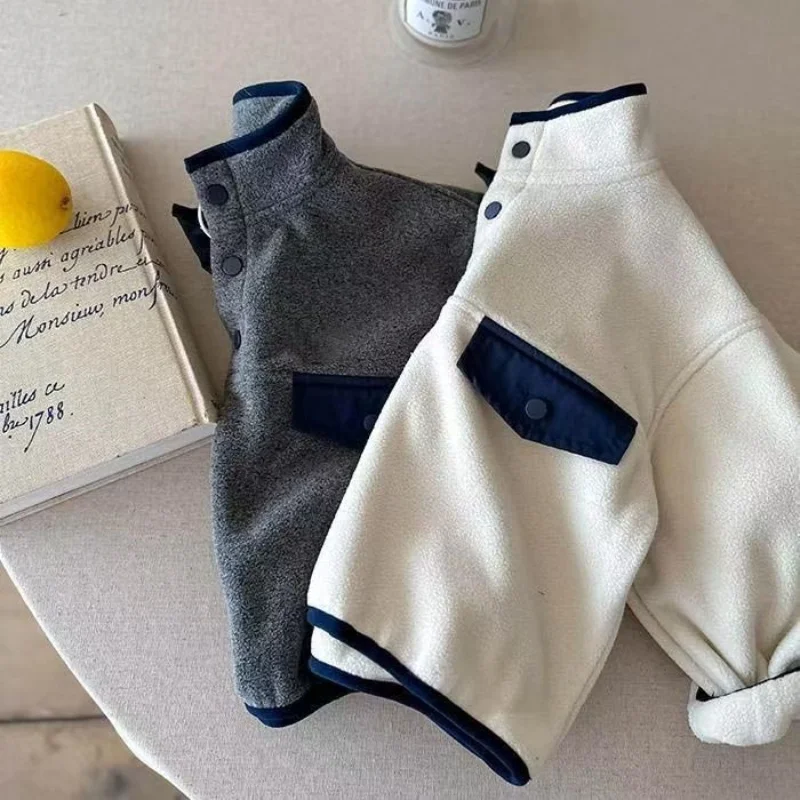 

Kids Plush Velvet Turtleneck Children Winter Warm Sweatshirts Solid Casual Girls Pullover Fleece Tops Warm Baby Boys Sweatshirt