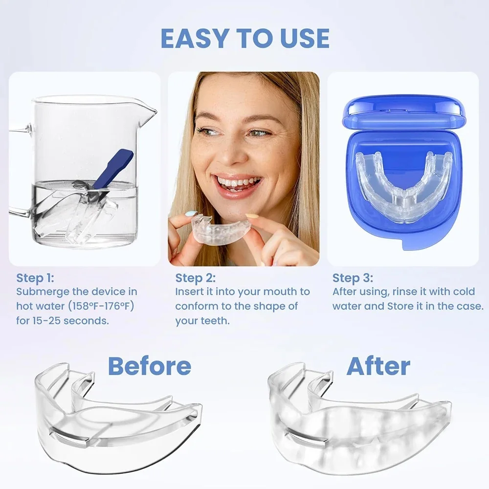 Anti Snoring Bruxism Mouth Guard Improve Sleeping Teeth Bruxism Sleep Anti Snore Gadget and Apnea Snoring Device To Stop Snoring image 4