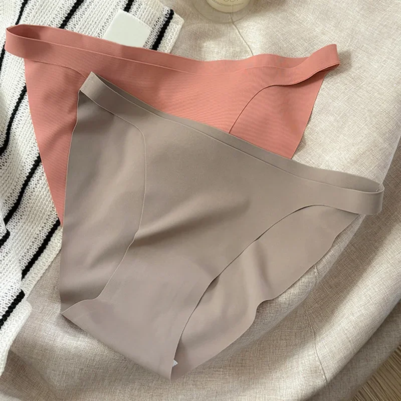 6Pcs Women's Sexy And Breathable Ice Silk Underwear, Low Waist Seamless Underwear, Women's Casual Triangle Pants