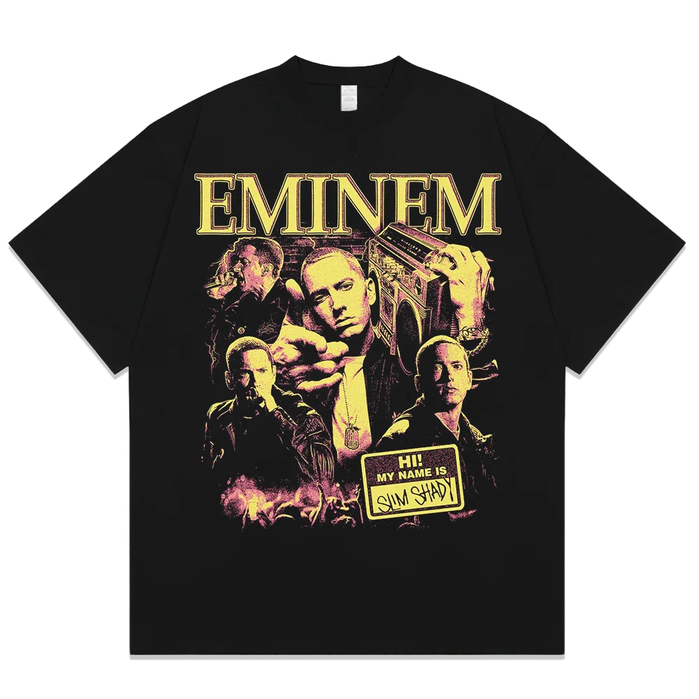 

Футболка Homage Tees с принтом Эминема, американского хип-хоп исполнителя, в стиле ретро, уличная, молодежная, летняя, модная, хлопковая