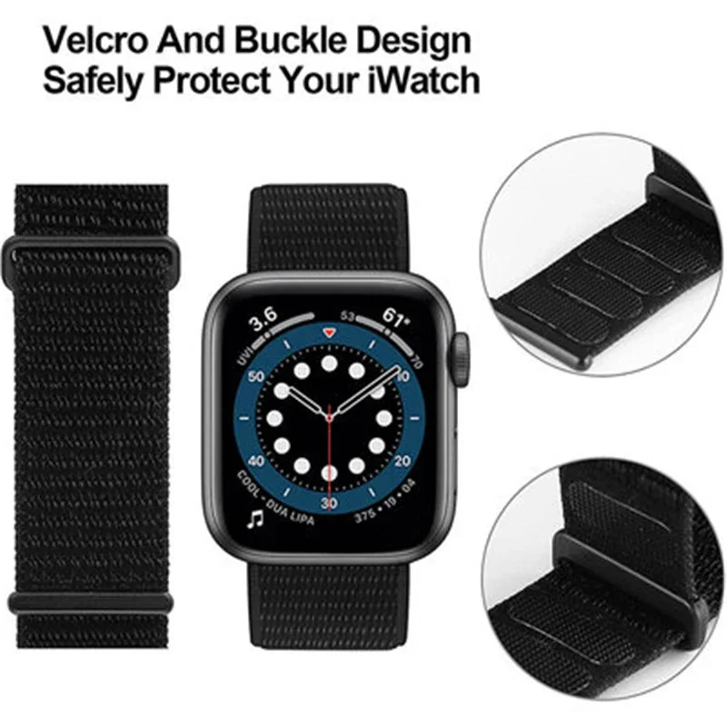 Nylon Strap For Apple Watch Band 9 8 7 SE 6 Ultra 49MM 40MM 44 45MM 41MM Accessories bracelet for iWatch series 5 4 3 42MM 38MM