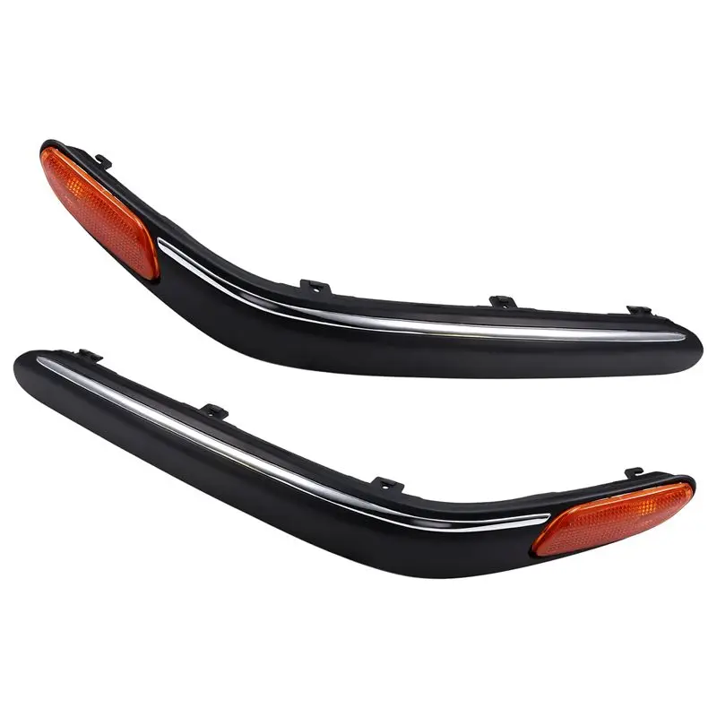 

A82U-1Pair Front Bumper Trim Strip Lamp Cover 2038852121 2038852122 For Mercedes Benz C-Class W203 2000-2004(US Version)