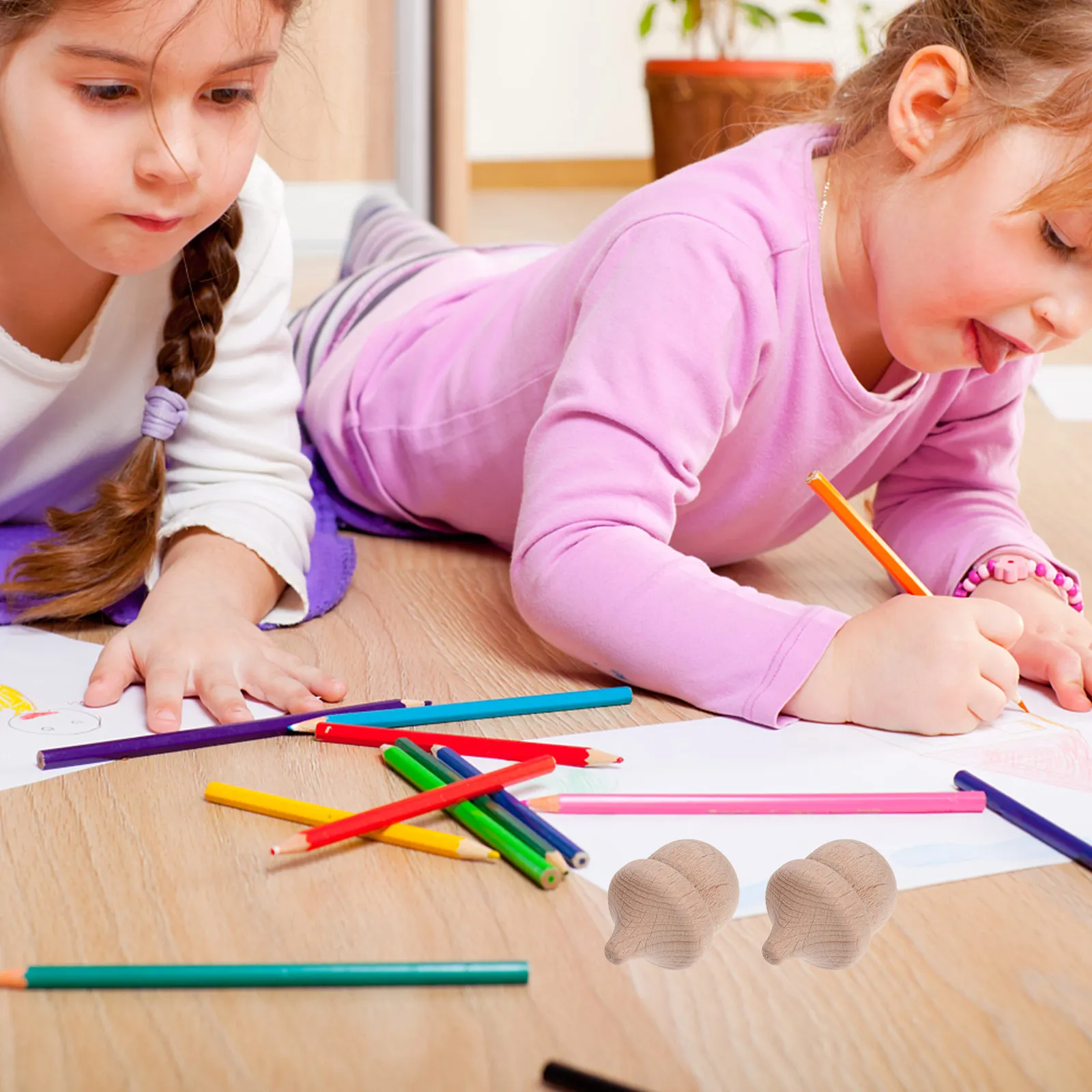 

10Pcs DIY Wooden Acorn Decors for Home Desktop Adornments and Art Projects Unfinished Acorn Home Desktop Adornments