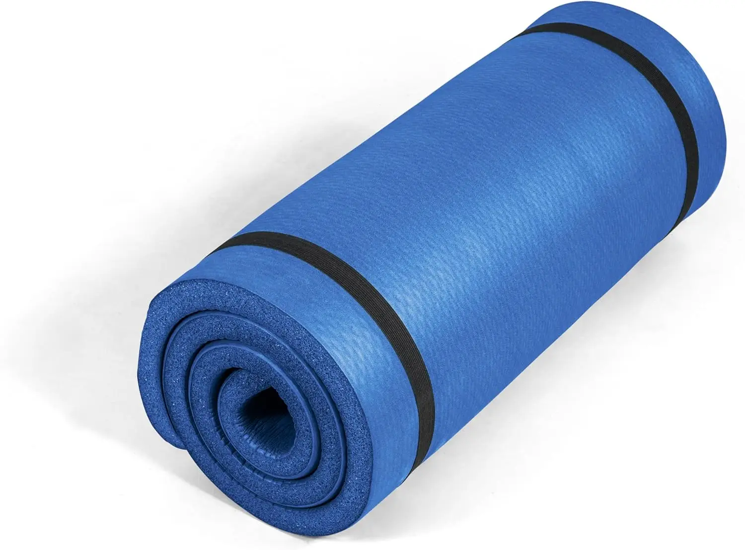 1-Inch Thick Yoga Mat, High-Density Non-Slip Exercise Mat with Carrying Strap for Yoga Pilates Home Gym Workouts