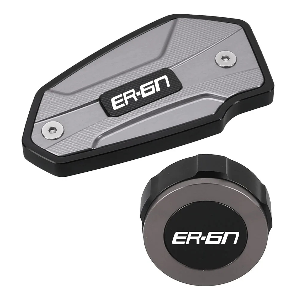 2009-2016 For Kawasaki ER6N ER-6N Motorcycle Aluminum Front And Rear Brake Fluid Cap Oil Filler Cap Protection ER 6N Accessories