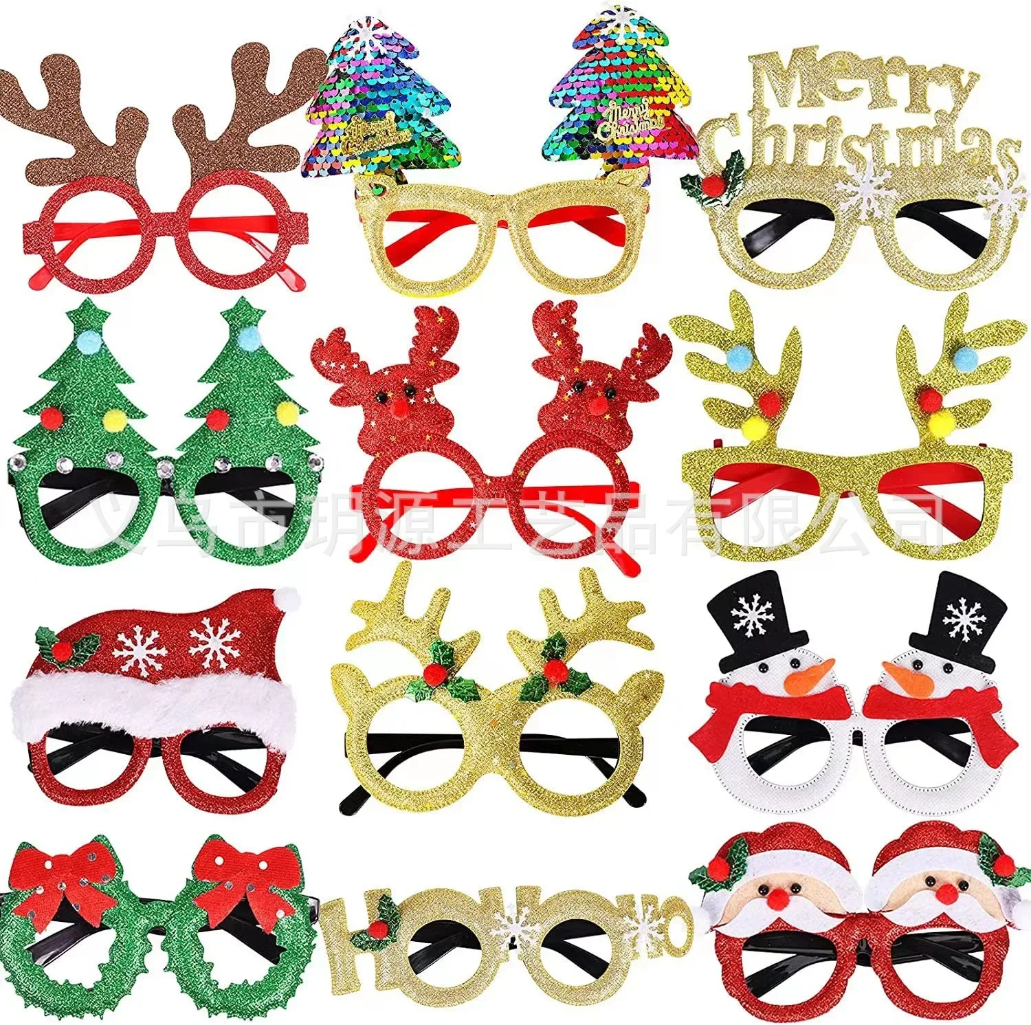 Christmas Novelty Glasses Party Costume Accessories Christmas Glasses Fun Glasses Photo Props Christmas Decorations Holiday Gift
