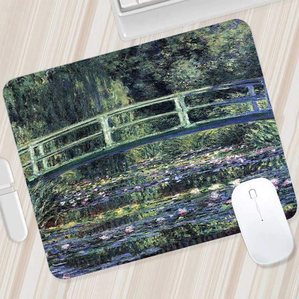 Claude Monet Art Small Mouse Pad Gaming Mousepad PC Gamer Mouse Mat Computer Office Pad tastiera Mat Desk Pad Laptop Mausepad