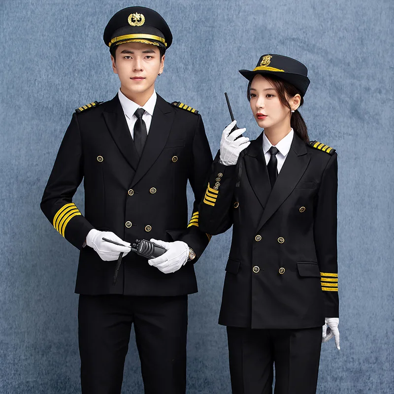 Hotel Reception Concierge Uniform Doorman Autumn and Winter Clothing Work Clothes Cold Protective Clothing Security Welcome Work