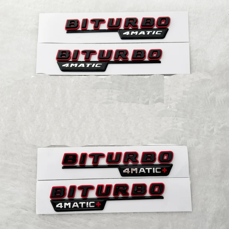 3D guardabarros de coche BITURBO 4MATIC insignia emblema pegatina para Mercedes C43 AMG W205 W204 E43 W213 W212 GLC43 GLE43 W166