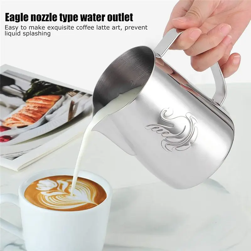 Milk Frothing Cup 600Ml Stainless Steel Coffee Jug Pitcher Cream Maker Espresso Latte Art Tool Elegant Swan Design-B51B