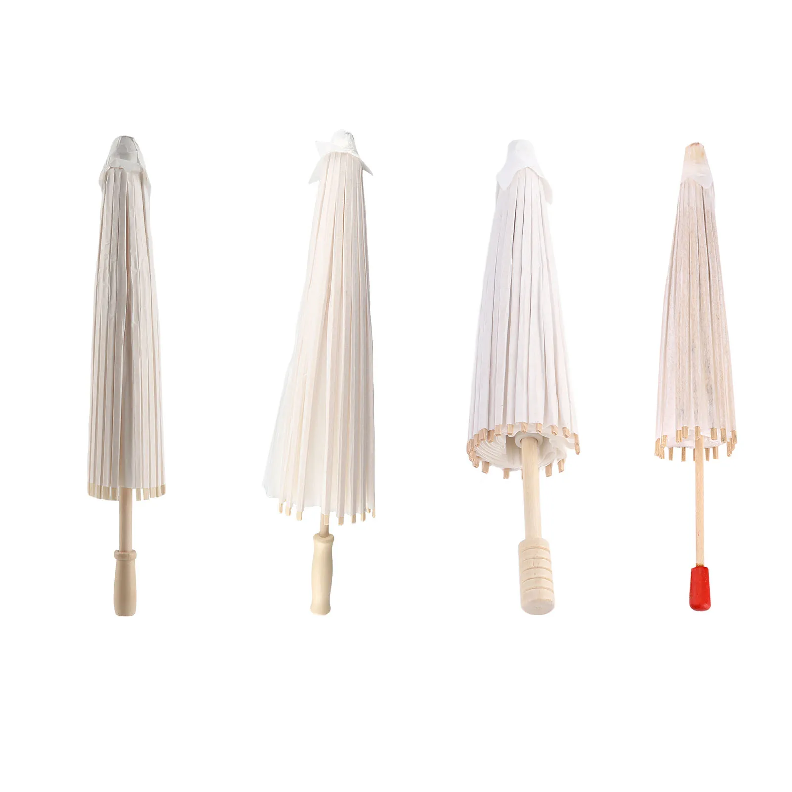 White Color Paper Decorative Umbrella Parasol School Decor Photo Cosplay Prop Paper Umbrella Paper Umbrella Parasol
