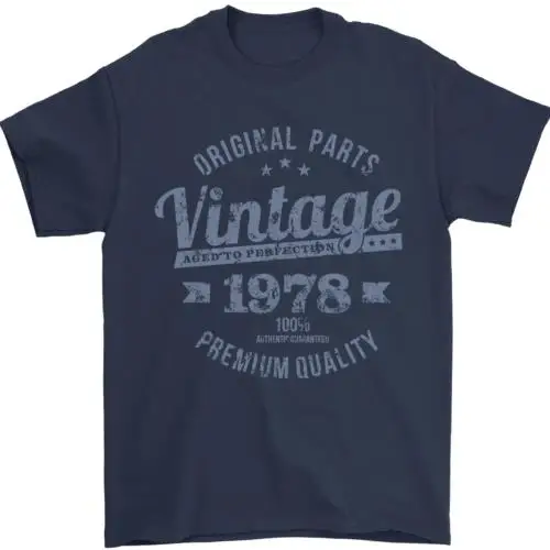 

Vintage Year 46th Birthday 1978 Mens T-Shirt 100% Cotton