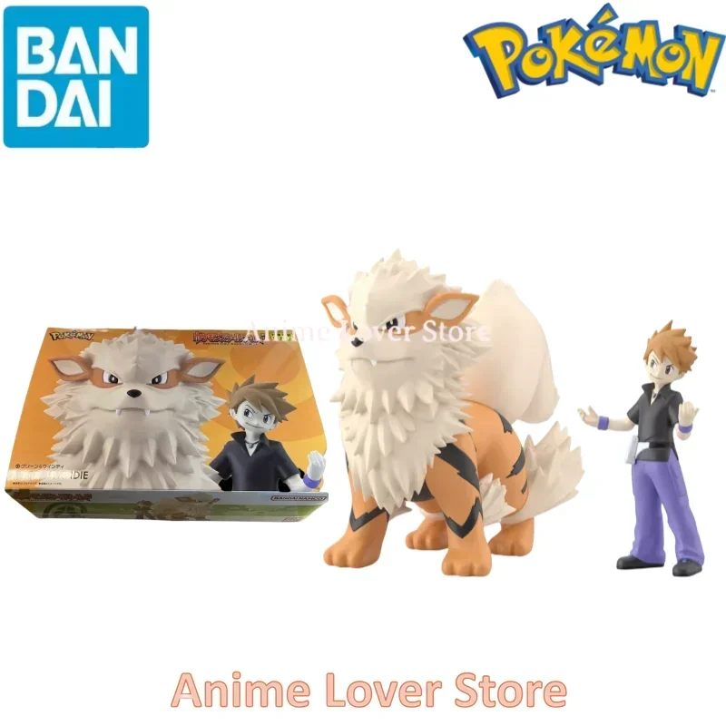 Bandai Original Shokugan POKEMON Scale World Kanto Region Green Arcanine Anime Action Figures Toys for Kids Gift