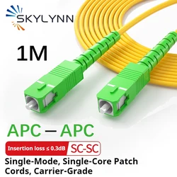50 PCS 1M 전체 판매 SC APC 및 UPC 단일 모드 G652D SX 3.0mm 광섬유 패치 코드