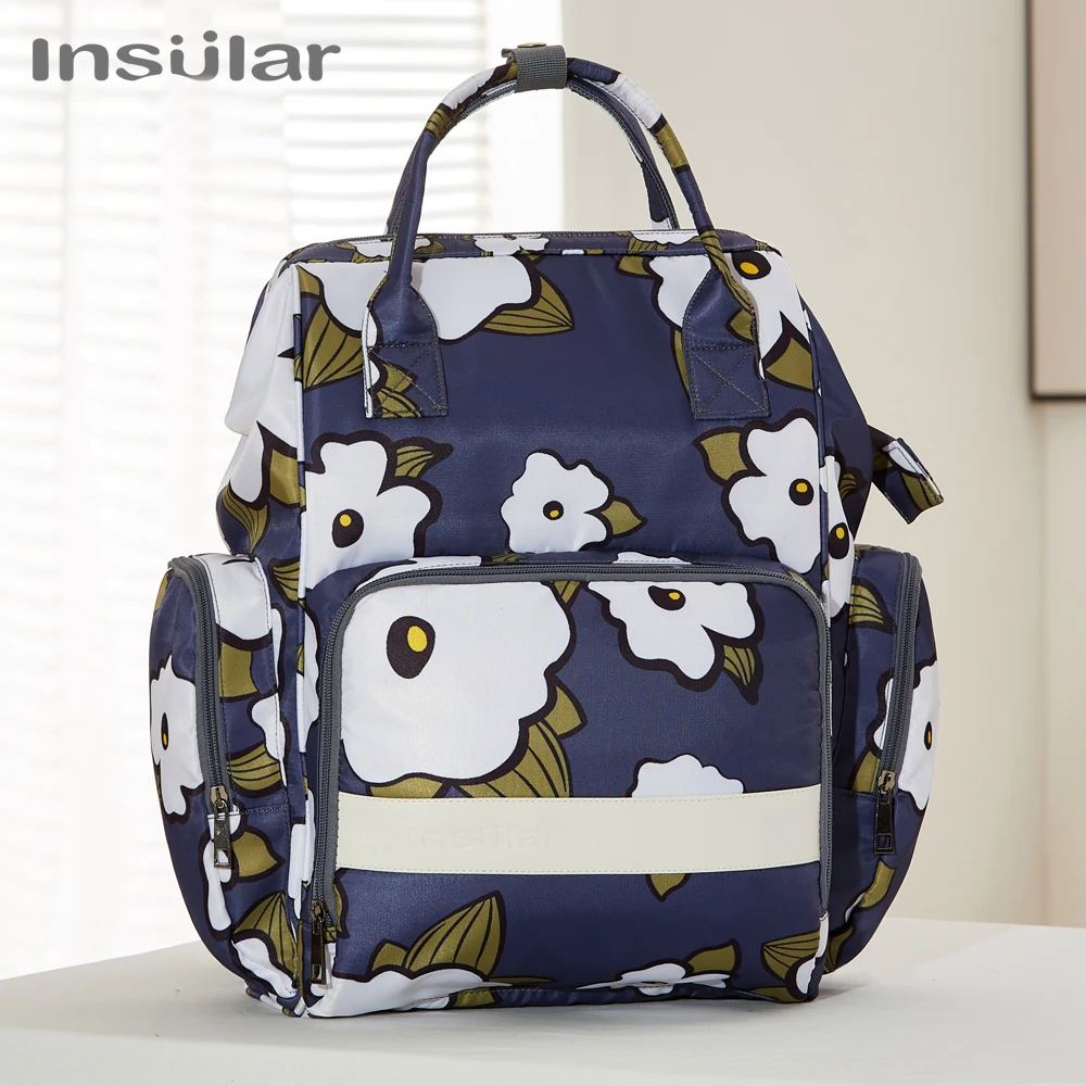 Mummy Bag Backpack Korean Version Of Large Capacity Multi-functional Fashion Mother Bag Carrying Pregnant Mother And Baby Bag