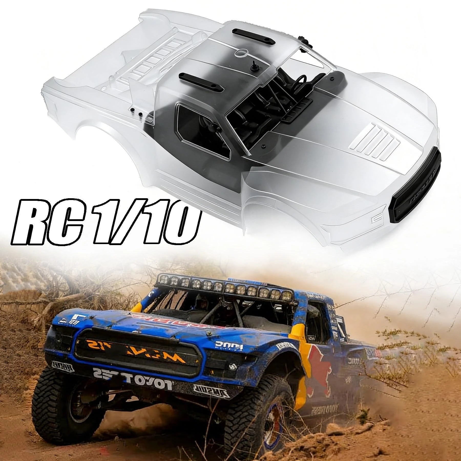 Body Shell Rc - 1:10 Short Course Truck PC Carrosserie