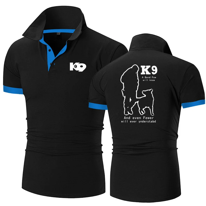 TRAINER K9 Team K9 Unit Malinois Summer New Men\'s Polo Shirt Lapel Collar Short Sleeve Casual Business High Quality Print Tops