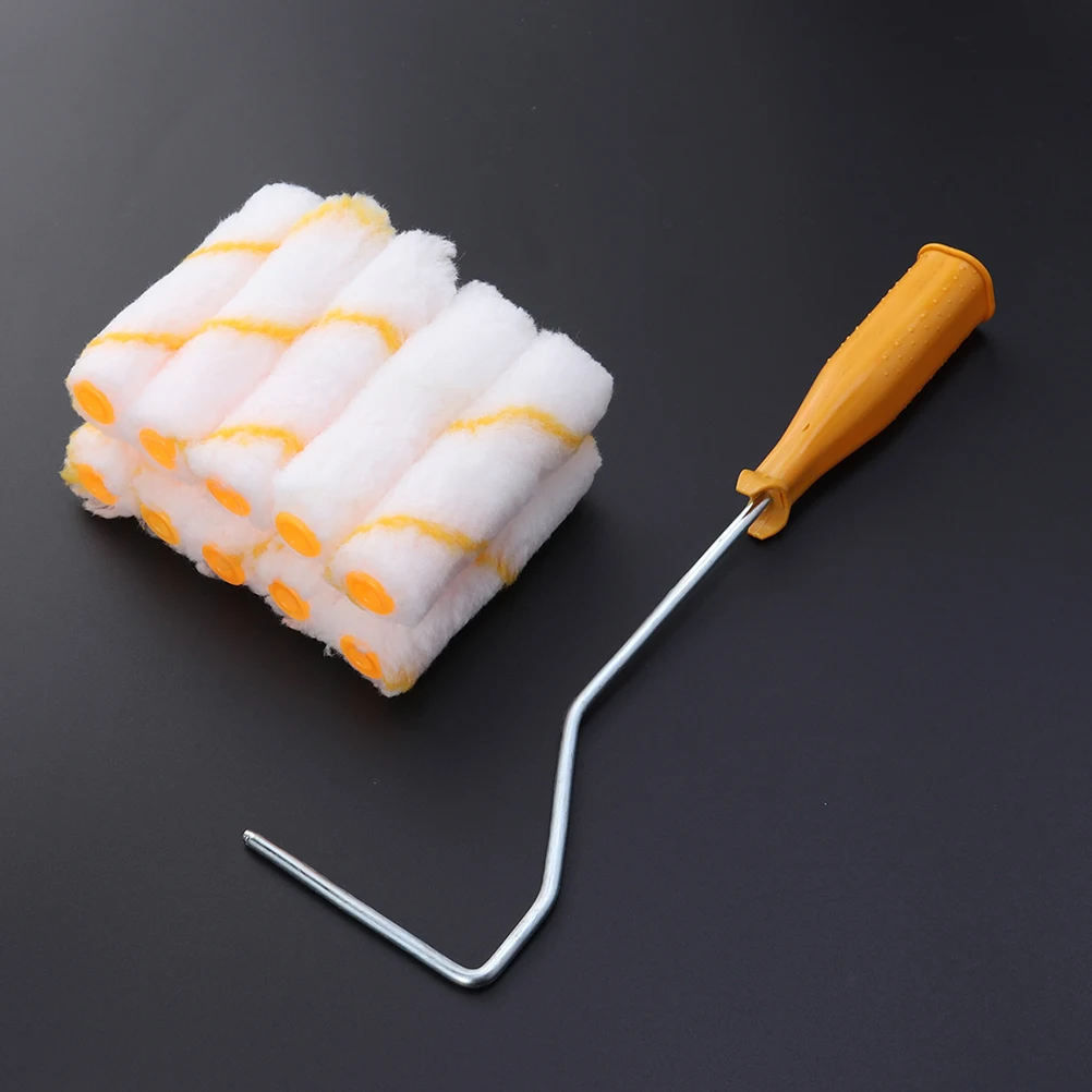 

Latex Paint Rollers Roller Brush Mini Extendable Washable Reusable Wall Paint Roller Shed Resistant Lint Free Excellent Coverage