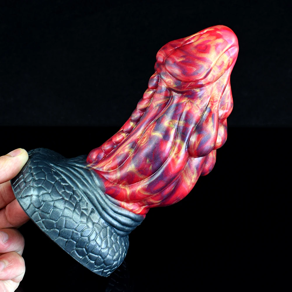 FAAK Thick Dragon Dildo With Sucker Silicone Large Girth Anal Plug Massive Penis G-spot Stimulate Prostate Massage Sex Toys