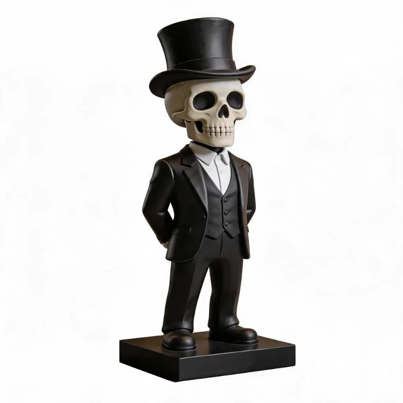 Resin weather-resistant and sleek modern outdoor sculpture with anti-fade coating for Halloween plaza