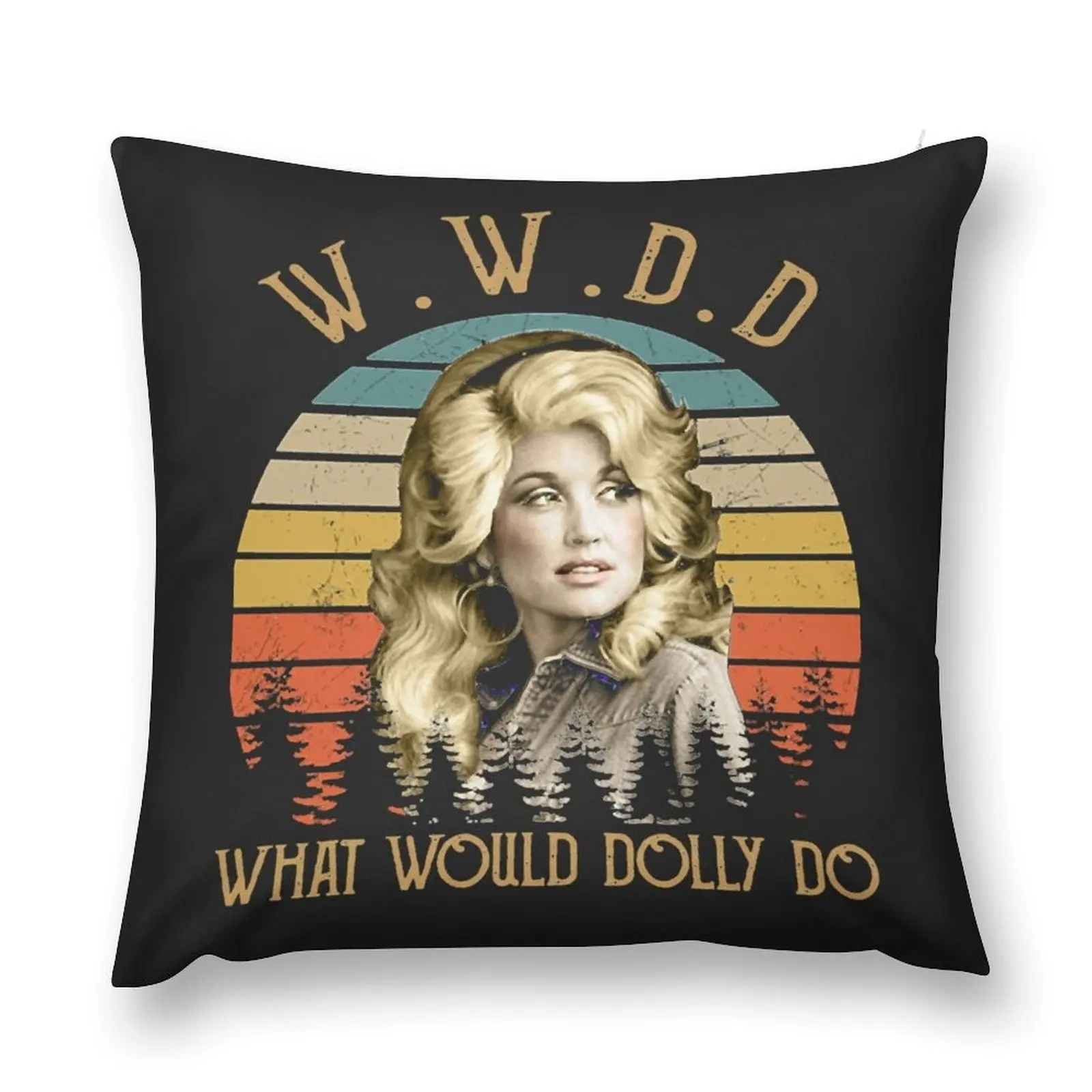 What Would Dolly Do Country Music Retro Style Throw Pillow Pillows Aesthetic Decorative Cushions For Living Room pillow