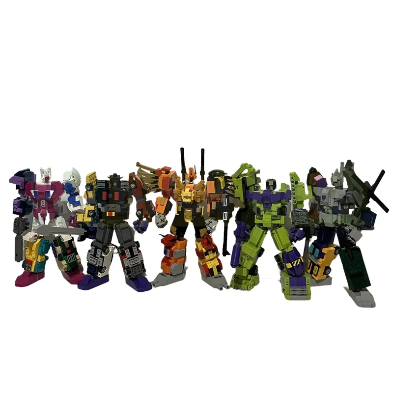 

5530PCS MOC Model Tf 009 016 Transformers G1 Combiners 8 In 1 Bundle Sale Building Blocks DIY Assembly Building Blocks Gift Home