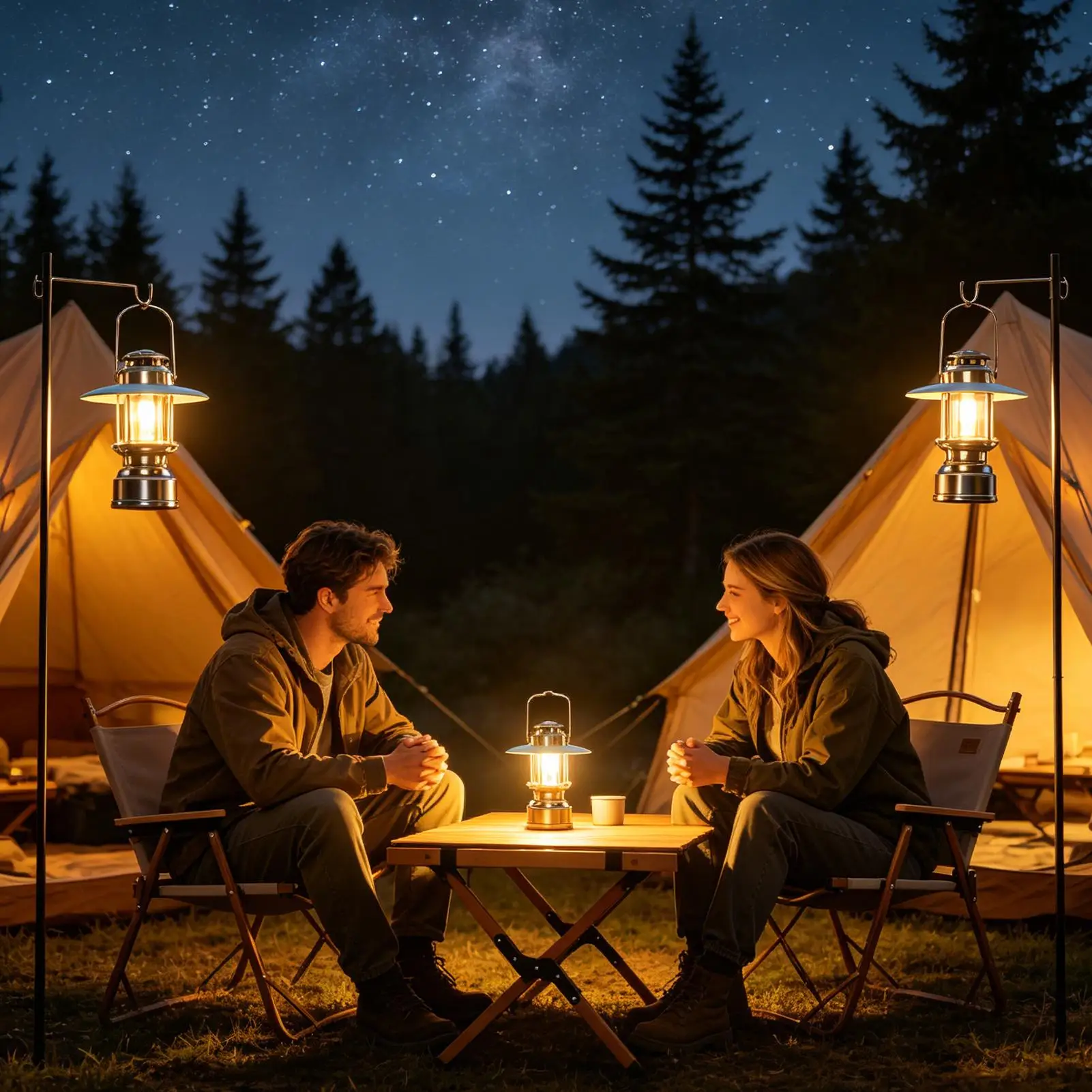 

Camping Lantern Rechargeable LED Stepless Dimming Vintage Waterproof Outdoor USB Rechargeable Lights For Outdoor Hiking Night