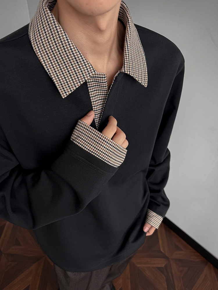 

Мужская толстовка American Sle oulder Bla irt Long Sve в клетку, высококачественная футболка Autumn Faion