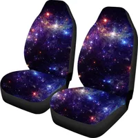 Cool Galaxy Car Seat Covers Blue Winter Warm Front Seat Protector Cover Mat Full Set of 2pc Universal Durable Bucket Seat