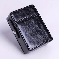 Classic Solid Color Cigarette Case with Lighter and Divider