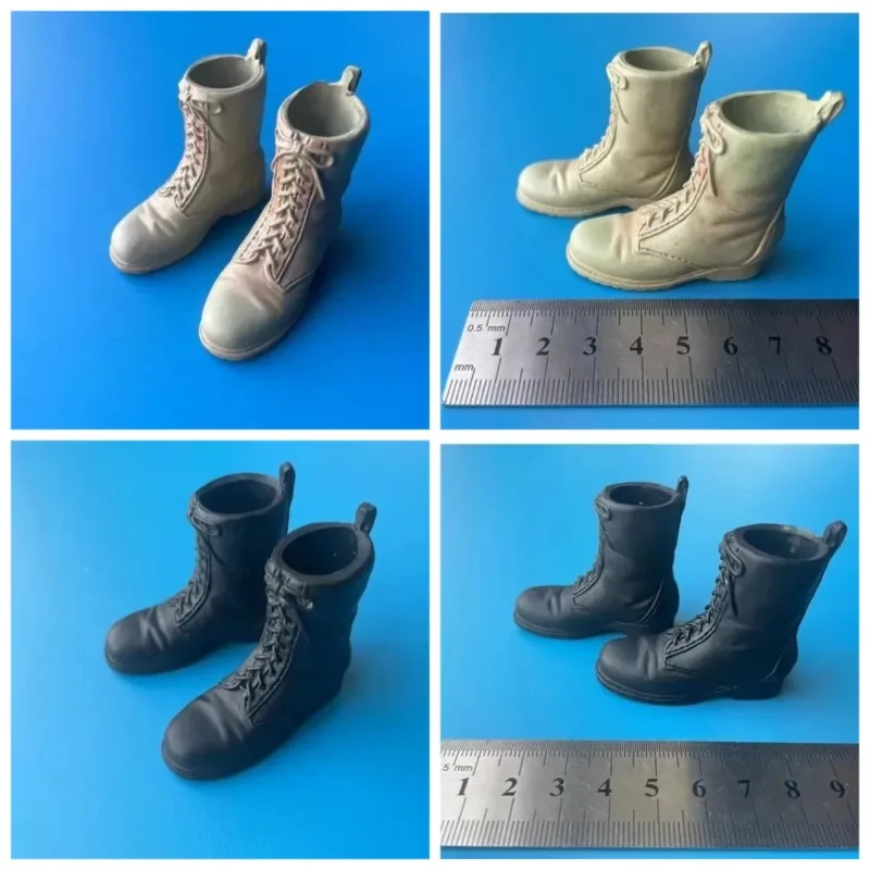 Buty wojskowe z czasów II wojny światowej w skali 1/6, puste plastikowe modeli obuwia, zabawka dla figurek akcji 12-calowych, rekwizyty do samodzielnego montażu.