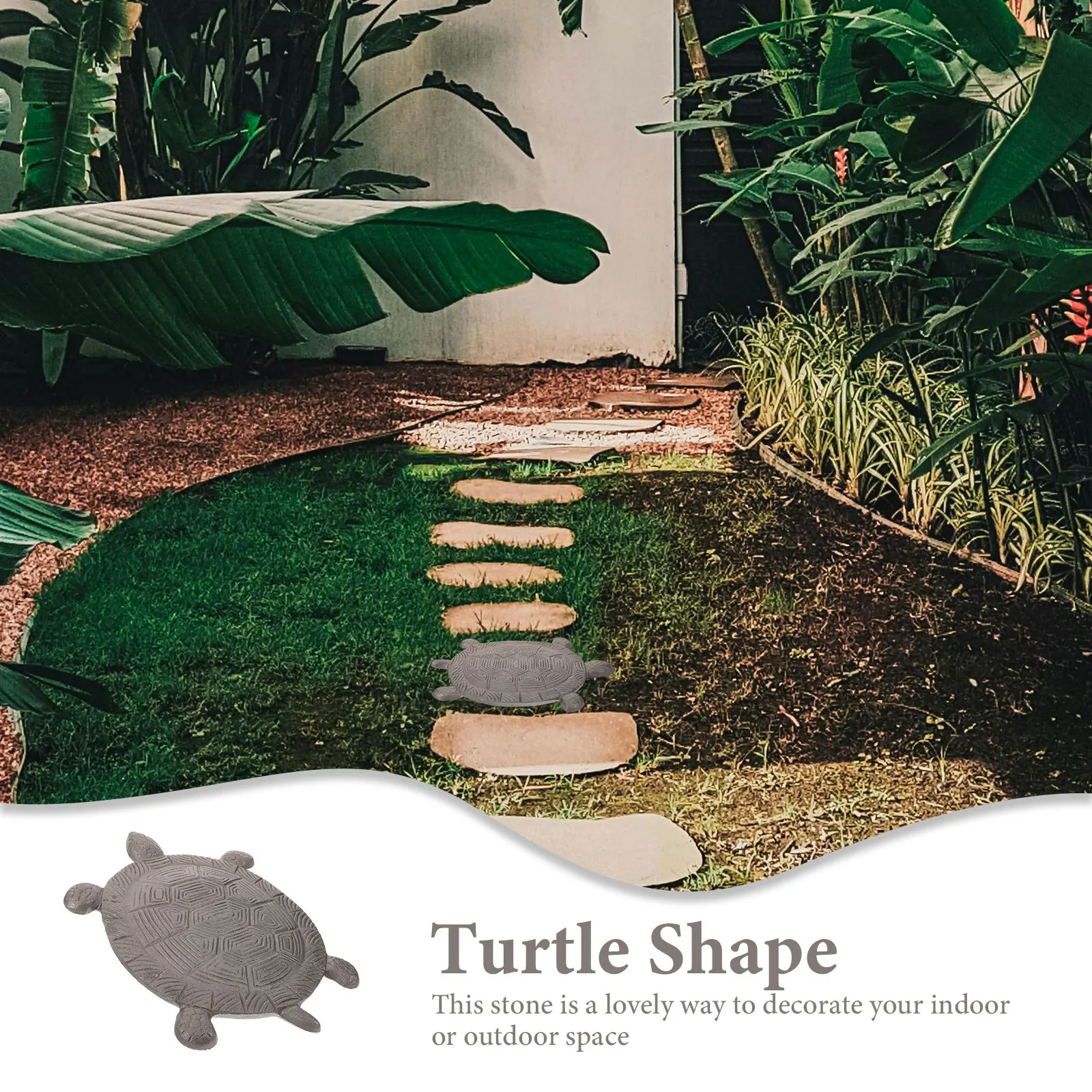 

Cast Iron Turtle Accessories 34x26cm Decorative Stepping Stones for Garden Pathway Outdoor Landscape Backyard Cement Walkway