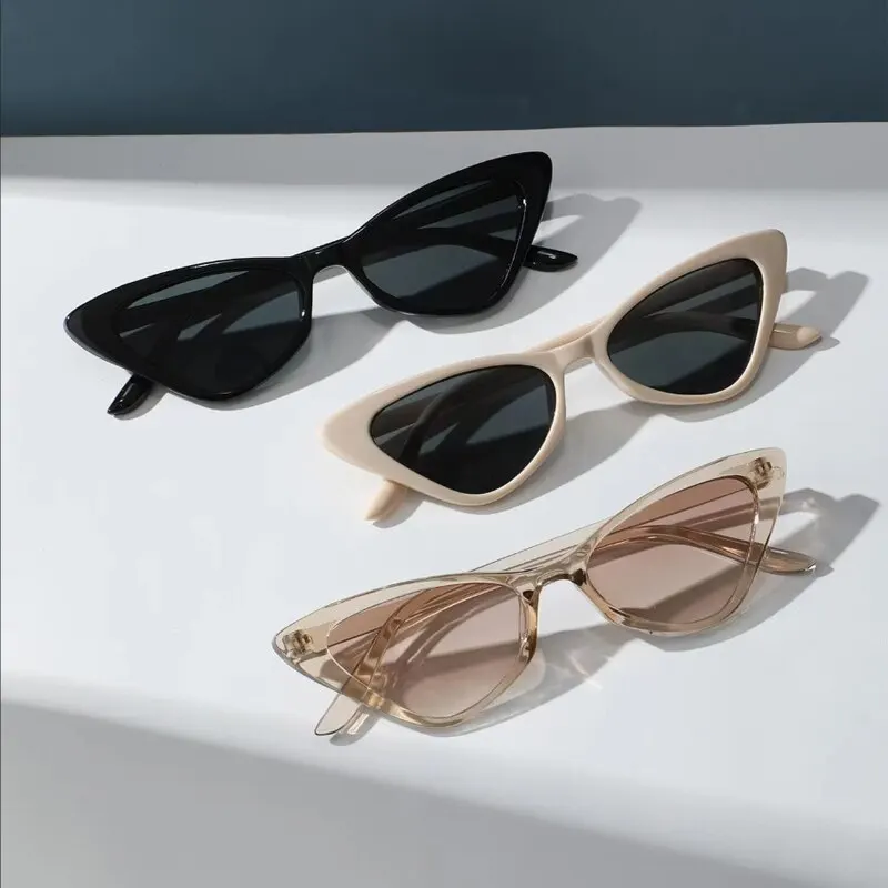 3 Pairs Per Set Small Cat Eye Sunglasses Women Cute Skinny  display picture 2