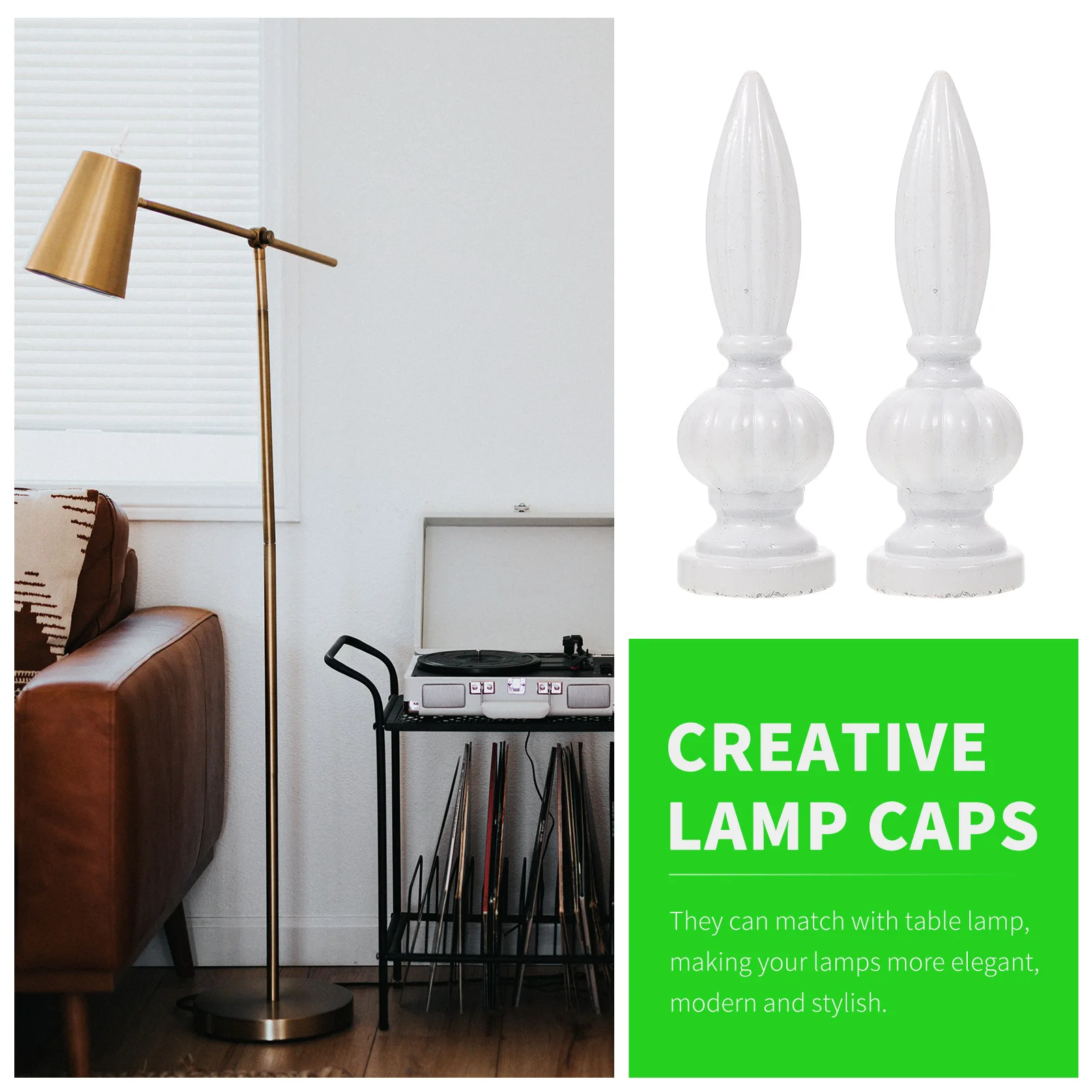 

2Pcs Zinc Alloy Lamp Finials Decorative Stylish Table Floor Lamp Shade Knobs Modern Light Caps Lampshade Finials