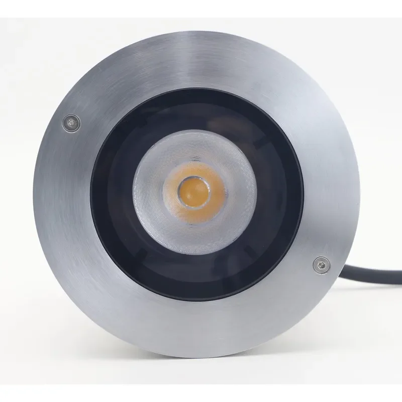 Garden Underground Light 12v Square Outdoor Cob Spot Waterproof Ip68 Deck Glass Body Landscape Rgb Inground Light
