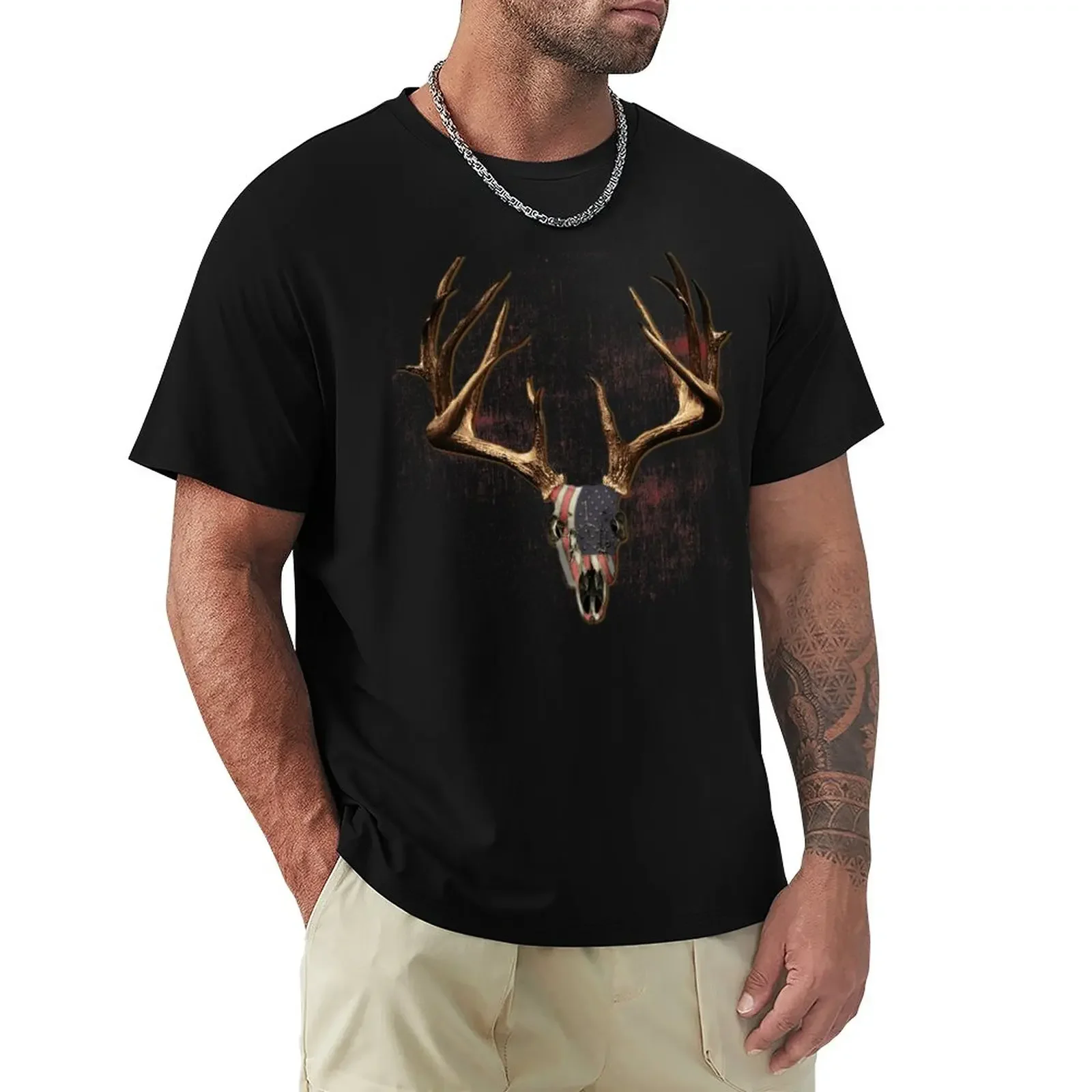 Whitetail Americana T-Shirt customs design your own Blouse mens tall t shirts quick-drying customs mens cotton t shirts