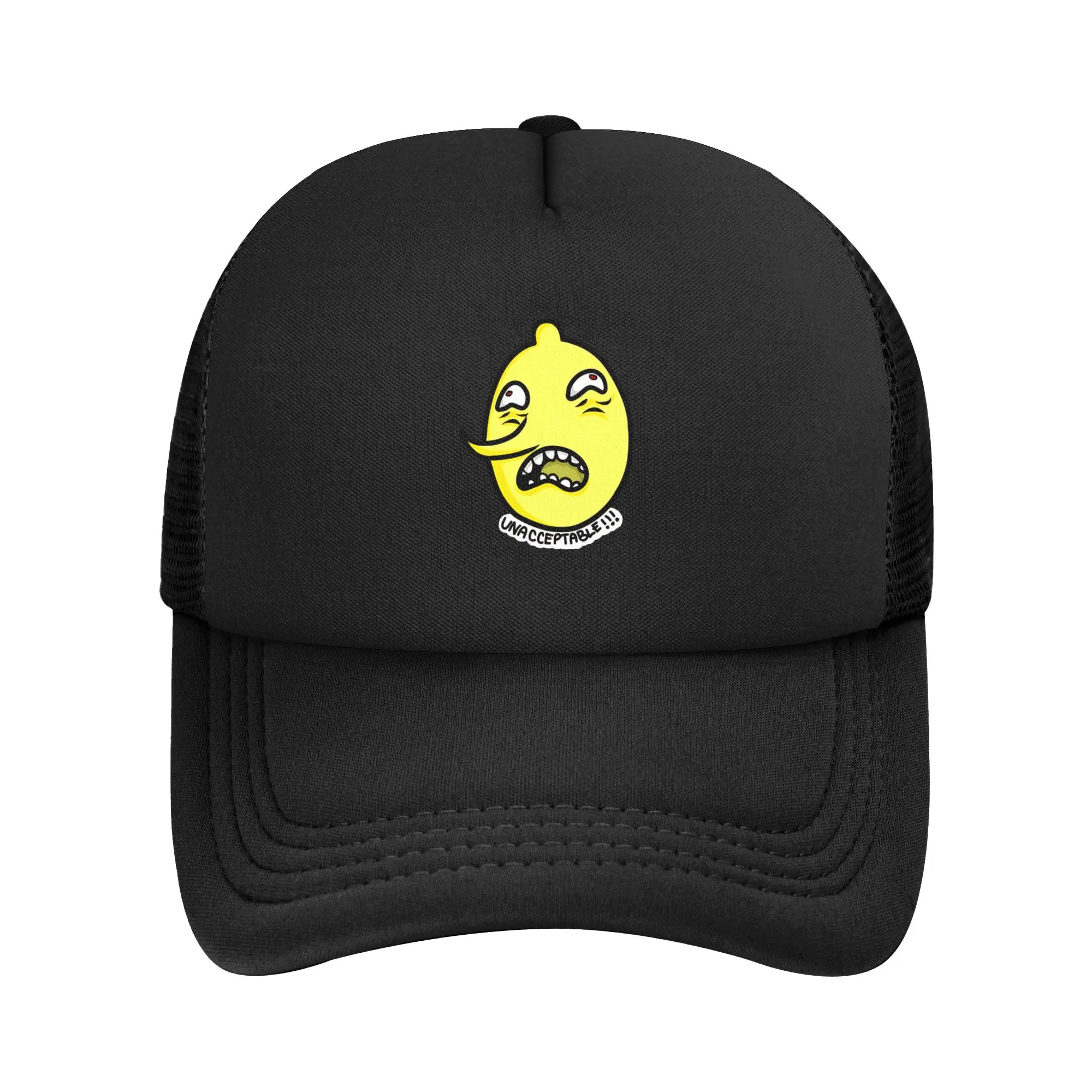 Lemongrab Disapproves  Mesh Baseball Cap Unisex Popular Trucker Worker Cap Hats Breathable Polyester Sun Caps Summer Trucker Hat