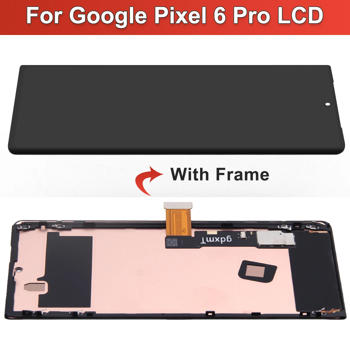 OLED para Google Pixel 6 Pro GLUOG, G8VOU pantalla LCD digitalizador táctil para Google Pixel6 Pro reemplazo de pantalla, con huella dactilar