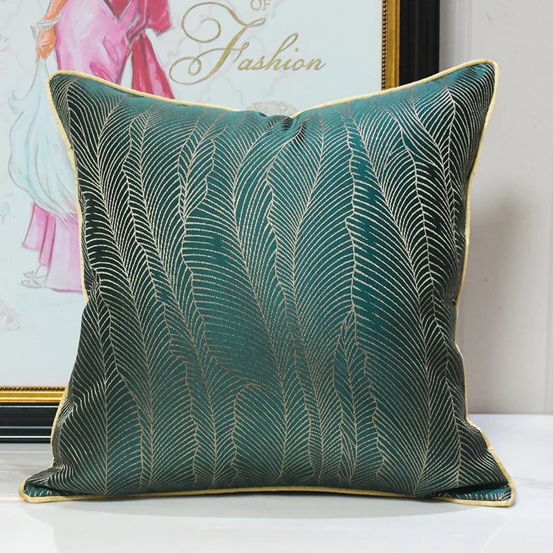 Design Luxury Sofa Cushion Cover Green Geometric Pillow Cover for Home Hotel Sofa Bedroom Decoration 30x50 45x45 50x50 40x60cm