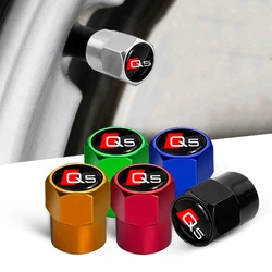 4pcs tappo del nucleo della valvola del pneumatico della ruota dell'auto Logo dell'auto accessori per lo Styling per Audi Q5 Quattro Sline parti di modifica automatica esterno dell'auto