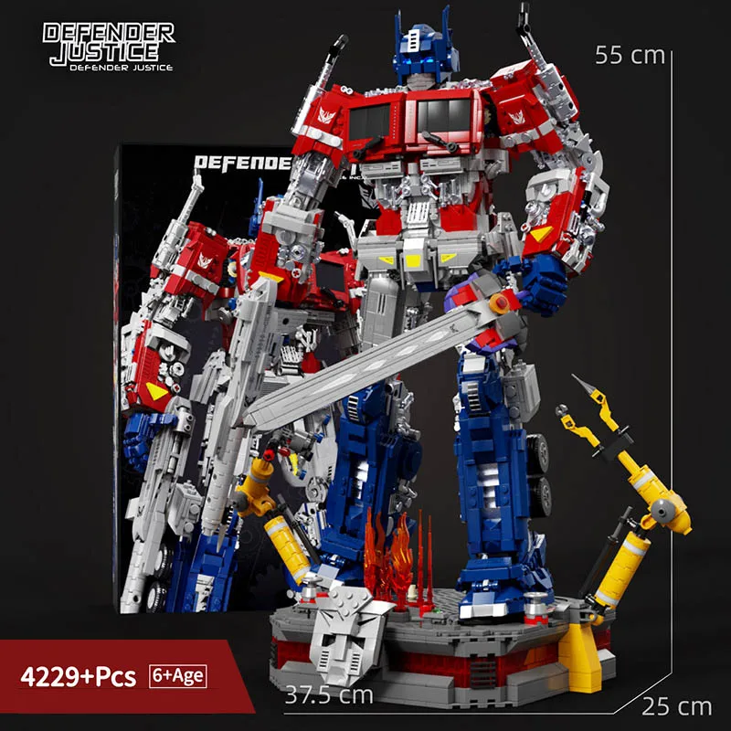 4229 Uds. 52cm Autobot líder bloques de construcción modelo MOC Robot ladrillos montaje Diy juguetes para niños conjunto de regalo de Navidad