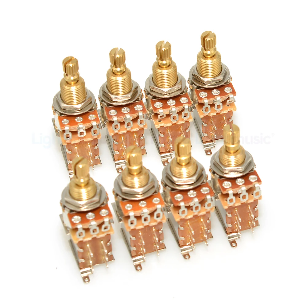 1pcs Guitar Potentiometer Push Push Potentiometer A250K / B250K / A500K / B500K Copper Short and Long Split Shaft