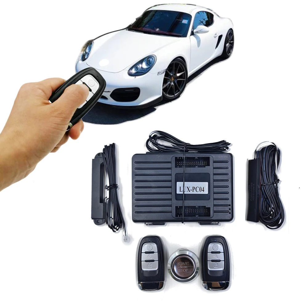 For Porsche Cayenne Year 2006-2009 Add Push Button Start Stop Module PKE Keyless Entry System Remote Starter Plug Play Type