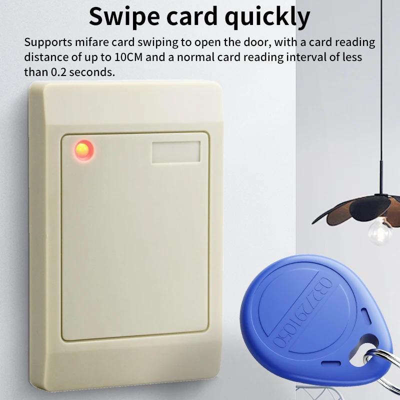 コンパクトなホワイト NFC Wiegand アクセス コントロール ヘッド、IC カード近接読み取り、防水、耐衝撃回路、オフィス/アパート用