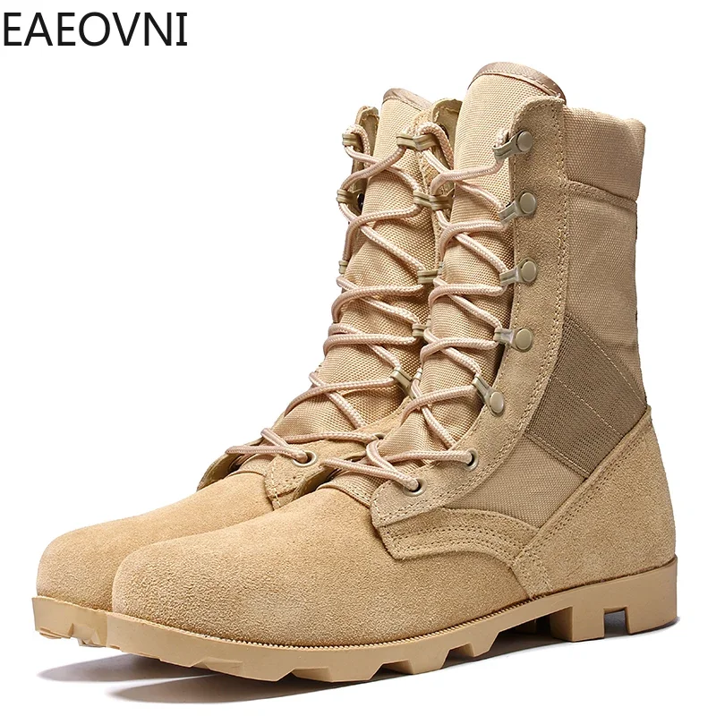 Climbing Boots High Tops Men's Motorcyclist Boot Wear-resistant Personality Man Anti-slip Cool EAEOVNI New Arrival Popular Model