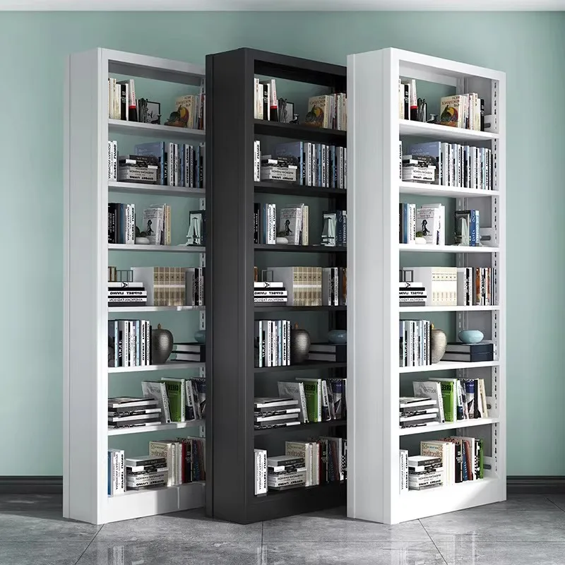 Custom Library Furniture Bookshelf Display Simple Bookcase Metal Library Bookshelves