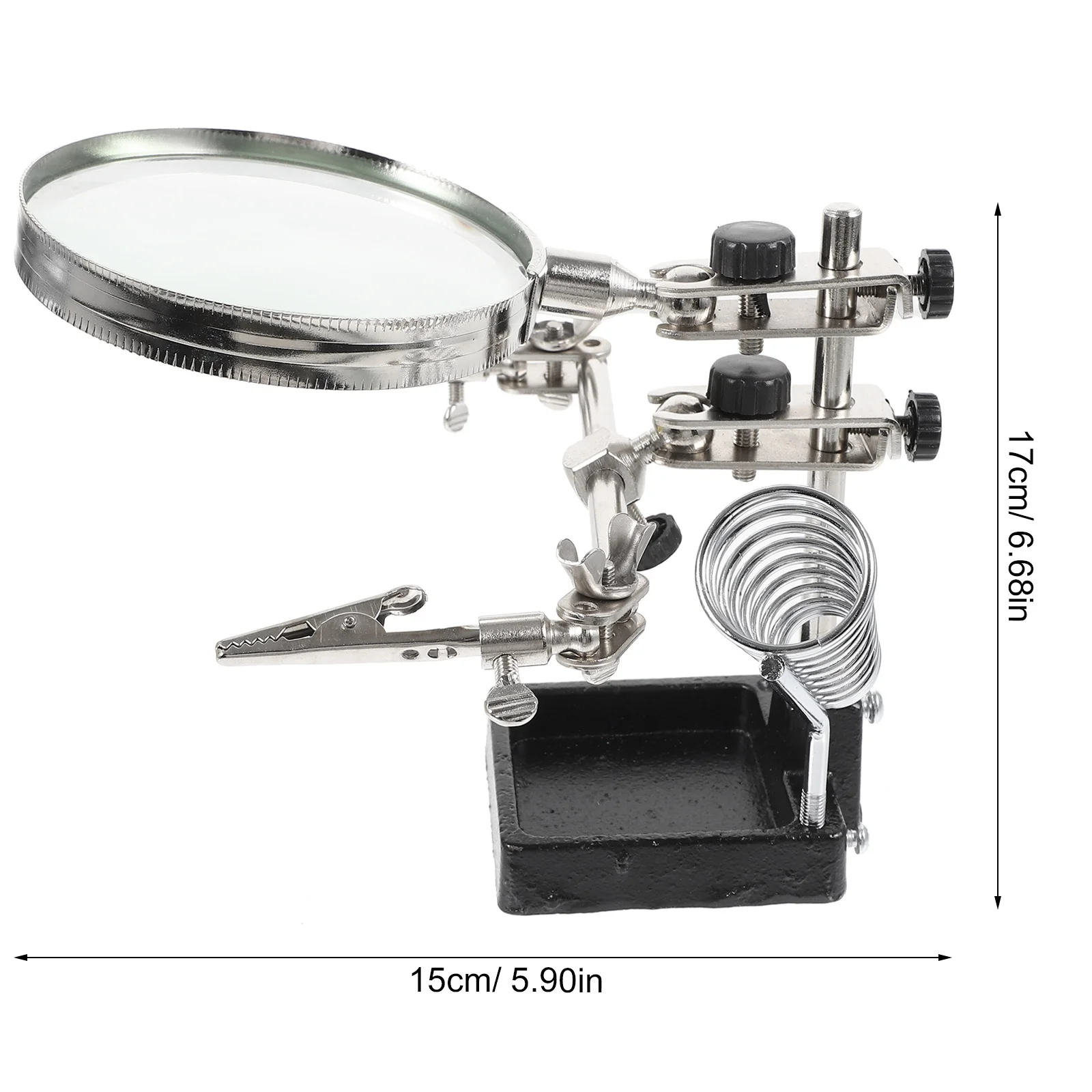 Station de soudage avec loupe à ressort, rangement facile, support réutilisable pour loisirs, artisanat, Observation biologique, soudage