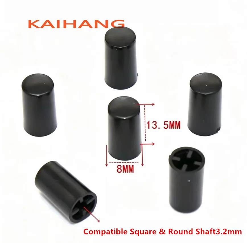 20PCS 8X13.5MM Plastic Button Cap Tact Switch Cap Power Switch Button Cap Square Hole/Circular Hole universal Aperture 3.2MM