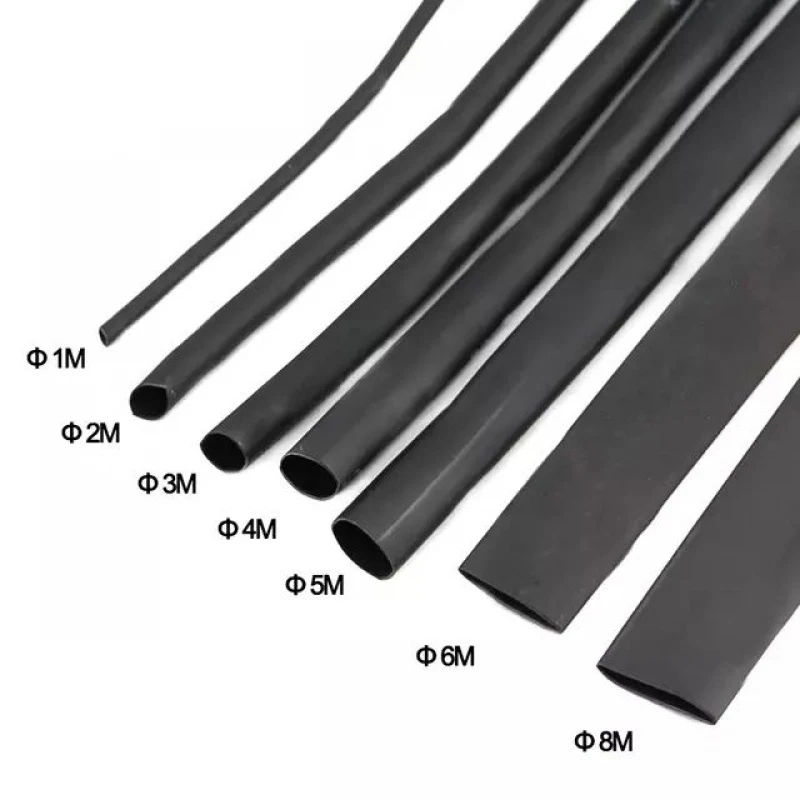 

8 Meter/set Heat Shrink Tube kit 1/2/3/4/5/6/7/8MM 2:1 Black Heat Shrink Tubing Shrinkable Sleeving Wrap DIY Connector wire kit